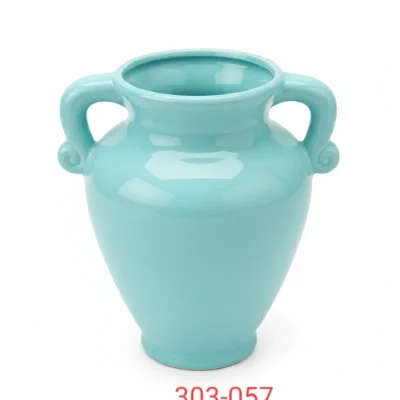 Light bule, glossy ceramic vase