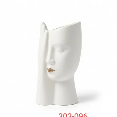 White female ceramic vase