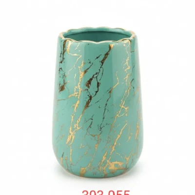 Mint and gold vase