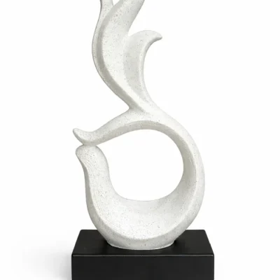 White ceremic sculpted statue