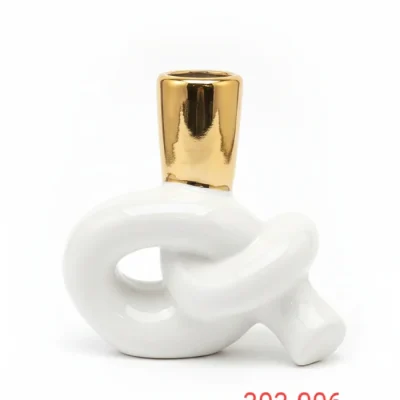 white/gold ceremic bottle