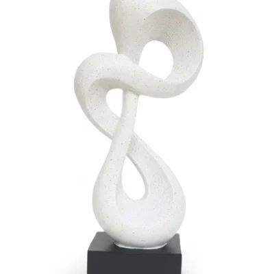 White ceremic sculpted infinity