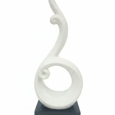 White ceremic clef music statue