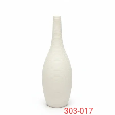White ceramic vase small opening