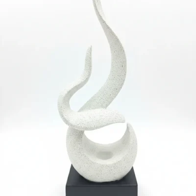 White/black ceramic craft