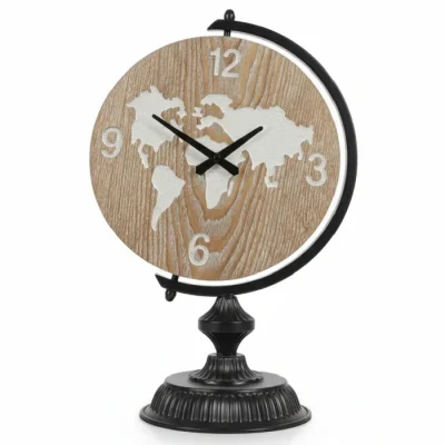 Wooden Globe - Style Clock