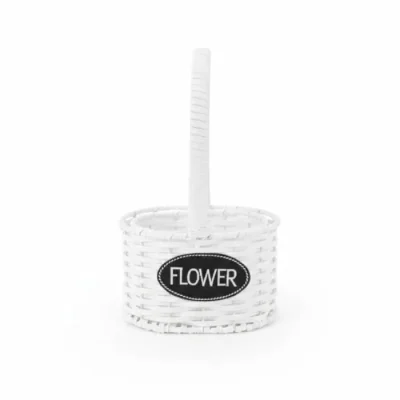 White Rubber Flower Basket 2 in 1
