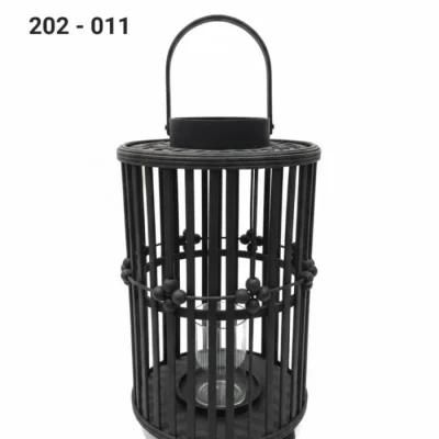 Black Wooden Lamp Holder (L)