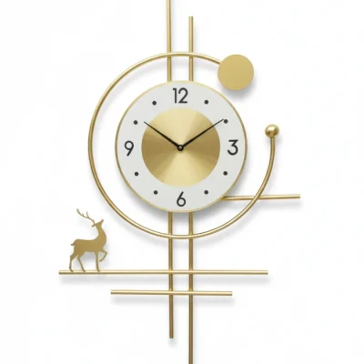 Gold metallic wall clock