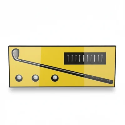 Yellow Golf-themed wall display